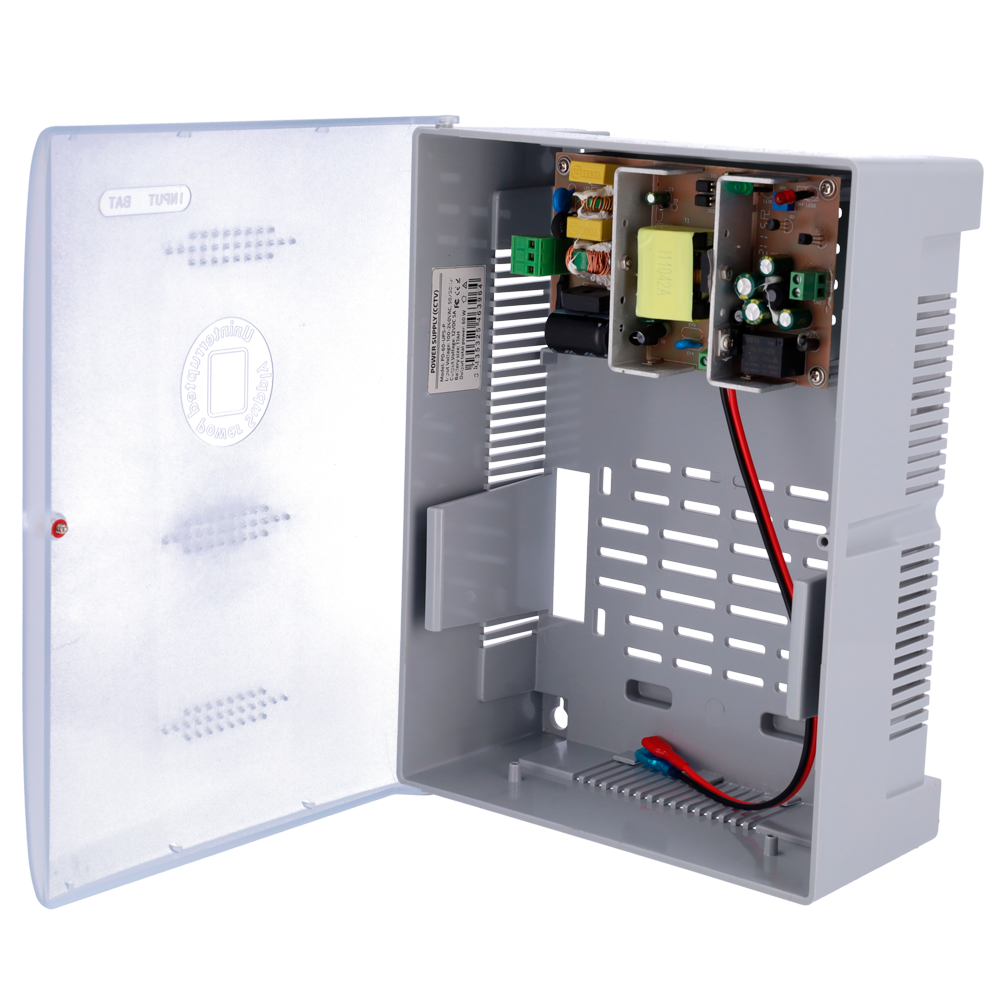 Scatola di distribuzione di alimentazione  - 1 ingresso AC 100-240 V 50/60 Hz  - Tensione in uscita DC 12V 5A - Custodia in plastica