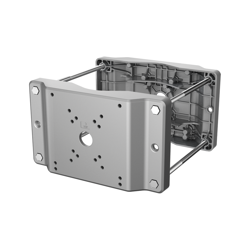 Staffa per pali/lampioni - Per telecamere dome motorizzate - Diametro 150~300 mm - Adatto per uso esterno e Anticorrosione - Grigio - Lunghezza regolabile