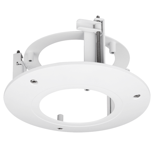 Supporto di arresto - Per telecamere dome - Adatto per esterni - Colore bianco - Carica massima 1.5Kg - SECC e PC