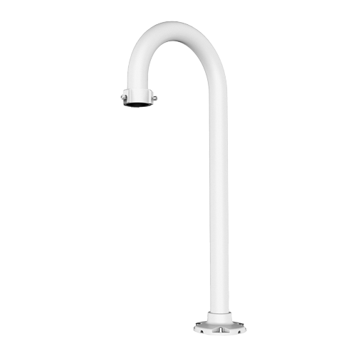 Staffa a tetto per dome motorizzate - Per esterni - Installazione a pavimento - Colore bianco - Passacavo