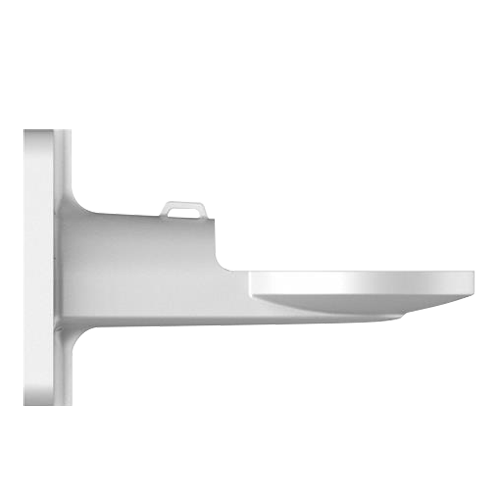 Staffa a parete - Per telecamere dome orientabile - Alluminio - Colore bianco - Resistenza al carico 3.6 Kg - Passacavo