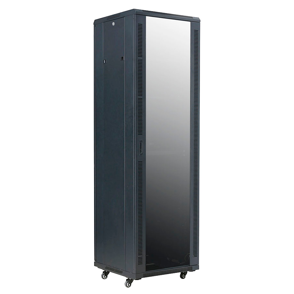 Armadio rack per pavimento - Fino a 42U rack da 19" - Fino a 800 Kg di carico - Con ventole e passacavi - 2 ventole, 2 vassoi e PDU 6 prese - Fornito assemblato - RACK-42UFN