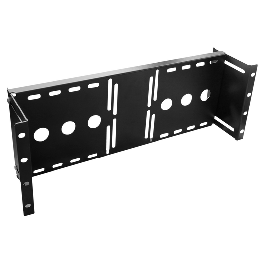 Supporto VESA per installazione in rack - Compatibile con il supporto VESA tra  75~100  mm - Valido per qualsiasi monitor LCD fino a 20" - Alette laterali per rack - Materiale metallico - Colore nero