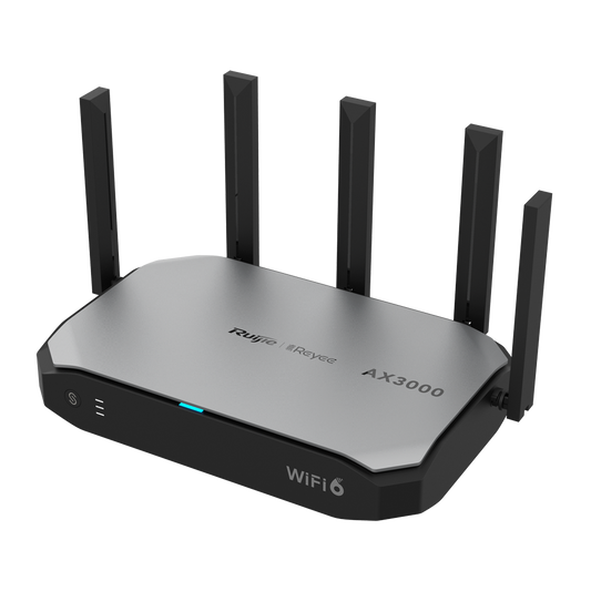 Reyee Router Wi-Fi Cloud con Mesh - Wi-Fi 6 2x2 | 5 Porte RJ45 10/100 /1000 Mbps - Supporta fino a 4 WAN per il failover o il bilanciamento - Fino a 1200 Mbps di larghezza di banda - Server VPN IPSec, L2TP, PPTP, OpenVPN - Controllo intelligente della larghezza di banda