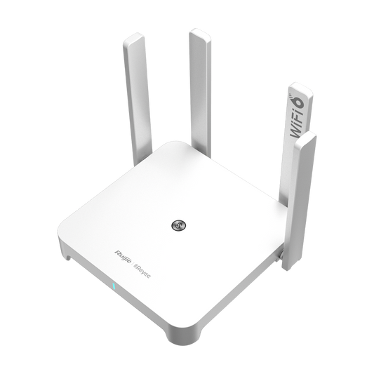 Reyee Router Gigabit Mesh Wi-Fi 6 AX1800 - 5 Porte RJ45 10/100/1000 Mbps - 802.11ax 2x2 e dual-band  2.4 e 5 GHz - Gestione Remota tramite Cloud - Controllo Genitori, Rete Ospiti, Roaming - Piccolo ufficio / Ufficio domestico