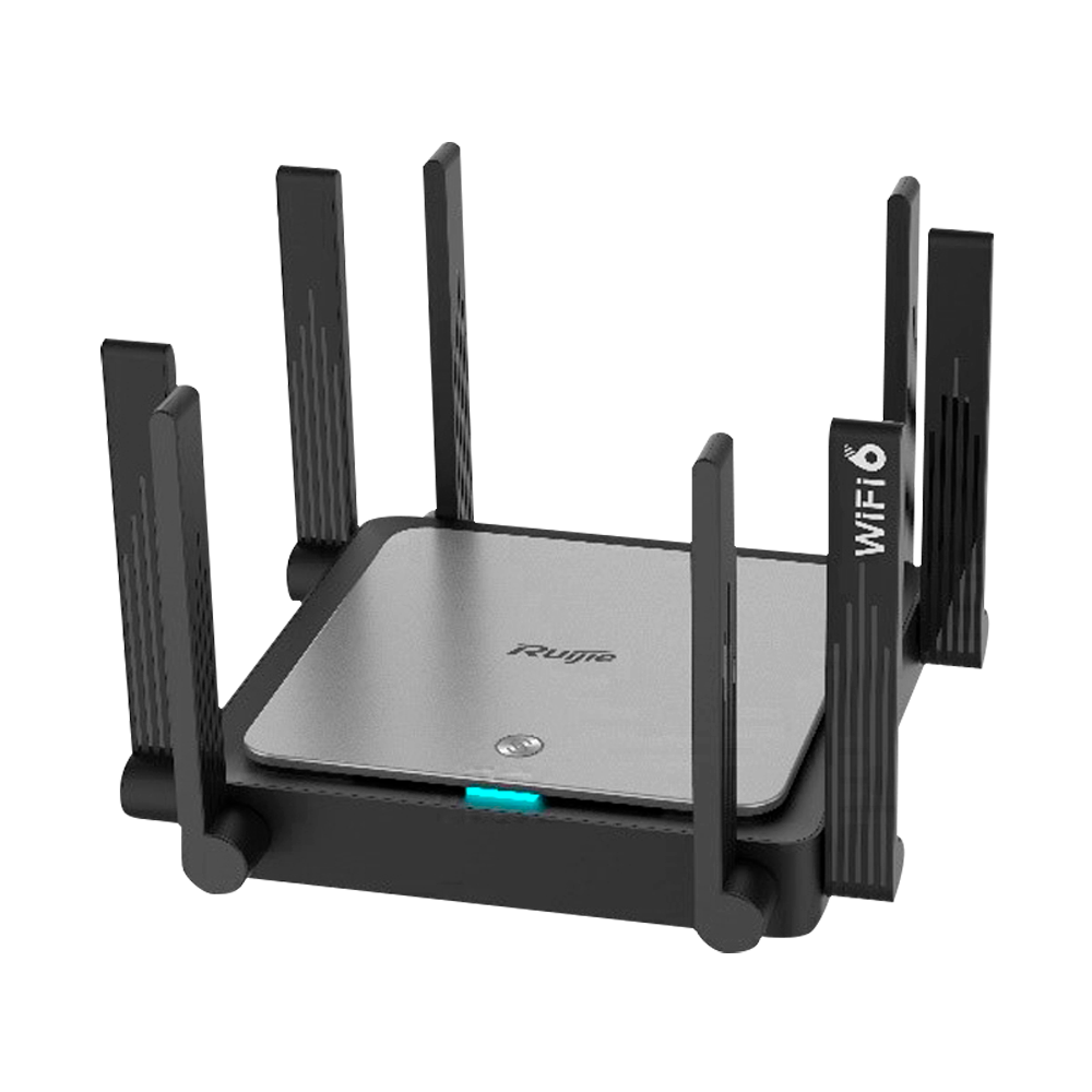 Reyee - Router Gigabit Mesh WiFi 6 AX3200 - 5 Porte RJ45 10/100/1000 Mbps - 802.11ax 4x4 e dual-band  2,4 e 5 GHz - Piccolo ufficio / Ufficio domestico