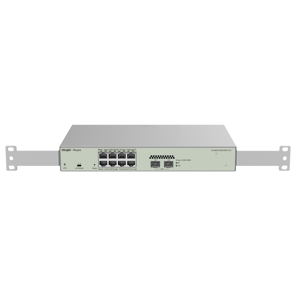 Reyee - Switch Cloud Managed L2 Gigabit PoE - RG-NBS3100-8GT2SFP-P-V2
