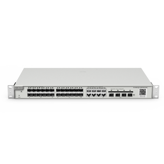 Reyee Switch Cloud Gestibile L2 - 24 porte SFP + 8 Combo RJ45/SFP + 4 SFP+ - (24 + 8) 10/100/1000 Mbps + 4 SFP+ 10 Gbps - VLAN/Port Isolation/STP/RSTP/ACL/QoS - Static LAG/DHCP Snooping/IGMP Snooping/Port Mirroring - Montaggio su rack