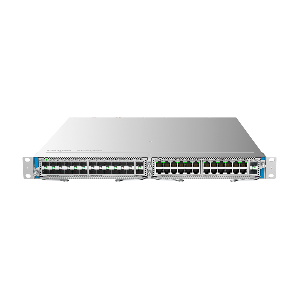 Reyee Switch Layer L3 modulare - 2 Slot di Espansione (dimensione totale di 1U) - Fino a 48 porte GE / 48 SFP GE / 4 SFP+ - Static LAG/DHCP Snooping/IGMP Snooping/Port Mirroring - VLAN/Porta Isolation/STP/RSTP/ACL/QoS/802.1X - Server DHCP/Rotte statiche/RIP/OSPF/SNMP