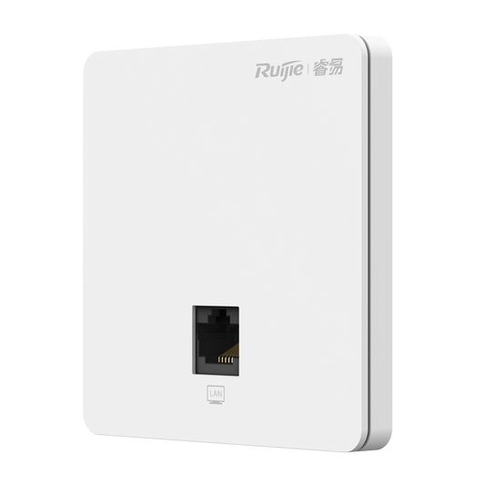 Reyee - AP Wi-Fi Omnidirezionale a Parete 5 - Frequenza 2.4 e 5 GHz  - Supporta 802.11 b/g/n/ac Wave1/Wave2 - Prestazioni AC1267 Porte Fast Ethernet - Installazione su scatole di derivazione