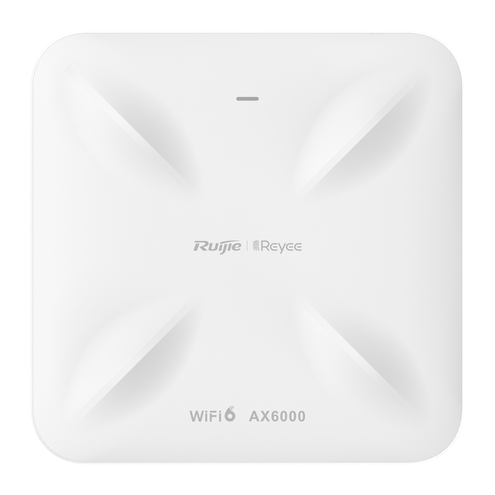 Reyee - AP Omnidirezionale Wi-Fi 6 ad Alta Densità  - Frequenza 2.4 e 5 GHz  - Supporta 802.11a/b/g/n/ac/ax - Velocità  di trasmissione fino a 6000 Mbps - Antenne MU-MIMO 4x4 in 2.4GHz, 4x4 in 5GHz