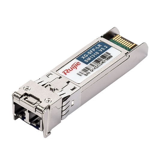 Ruijie Modulo ricetrasmettitore SFP+ - Lunghezza d'onda 1310 nm - Fibra Monomodale - Connettore LC duplex - Distanza massima 10 km - 10Gbps - 10GBASE-LR