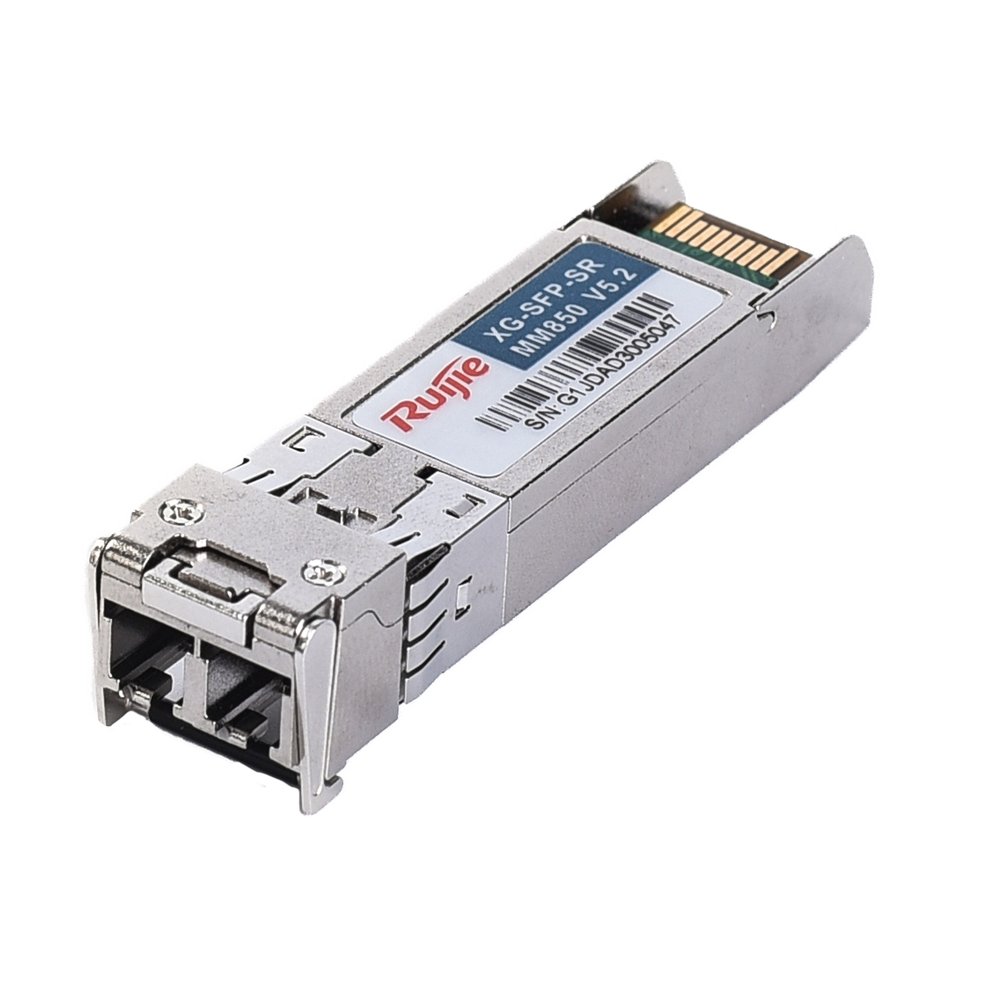 Ruijie Modulo ricetrasmettitore SFP+ - Lunghezza d'onda 850 nm - Fibra multimodale - Connettore LC duplex - Massima distanza 300 m - 10Gbps - 10GBASE-SR