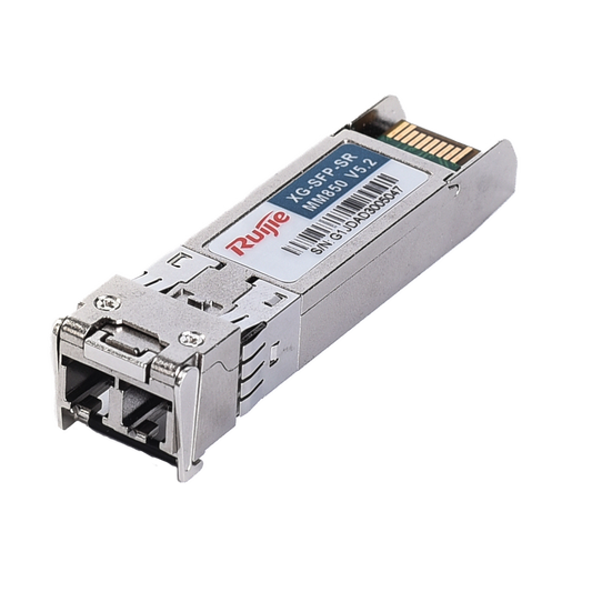 Ruijie Modulo ricetrasmettitore SFP+ - Lunghezza d'onda 850 nm - Fibra multimodale - Connettore LC duplex - Massima distanza 300 m - 10Gbps - 10GBASE-SR