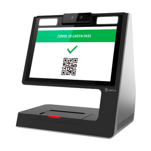 Lettore di codice QR Green Pass - Sistema Operativo Android - Telecamera da 2 Mp - Doppio display LCD 10" - TCP/IP, USB e WiFi - Uscita audio