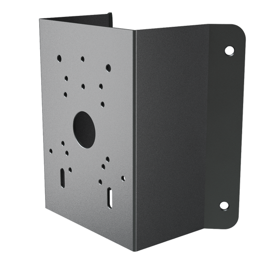 Staffa angolare Safire Smart - Per telecamere bullet o dome - In acciaio laminato SPCC - Colore grigio - Passacavo