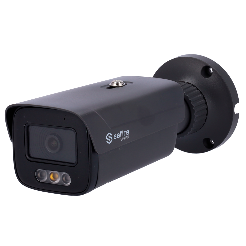 Telecamera Bullet IP Safire Smart 4 MP, ottica 2.8 mm, AI, audio, IR 50 m, colore grigio