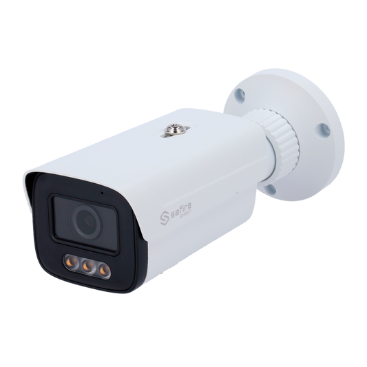 Telecamera Bullet IP Safire Smart 8 MP, ottica 2.8 mm, NightColor AI-ISP, audio, LED 30 m