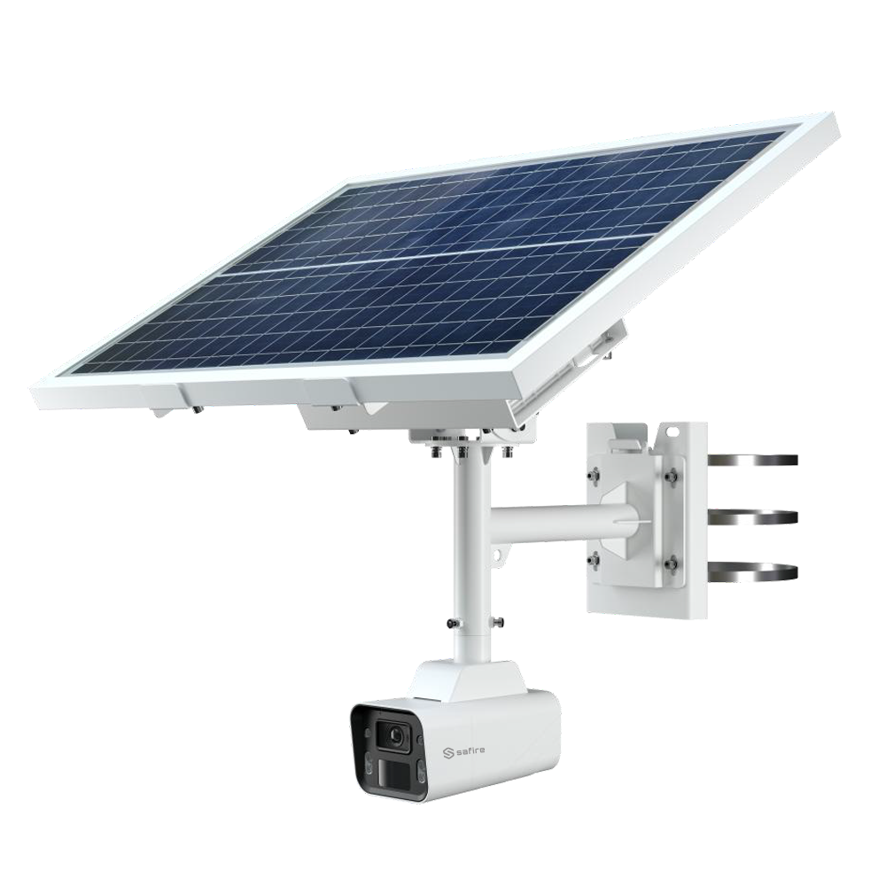 Telecamera Bullet IP 4G solare Safire Smart 4 MP, ottica 2.8 mm, AI, audio, LED 20 m