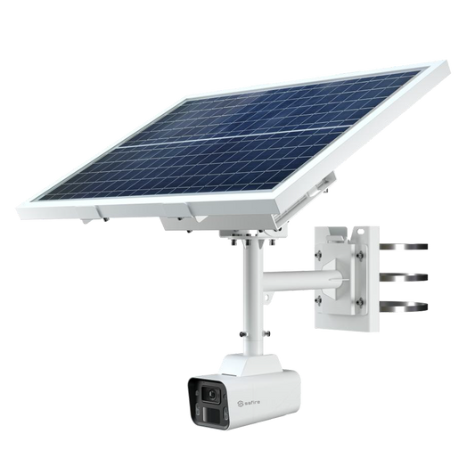 Telecamera Bullet IP 4G solare Safire Smart 4 MP, ottica 2.8 mm, AI, audio, LED 20 m