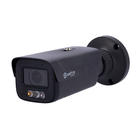 Telecamera Bullet IP Safire Smart 4 MP, ottica motorizzata 2.7-13.5 mm, AI, audio, IR 50 m, colore grigio