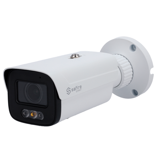 SF-IPB580ZA-6E1-DL Safire Smart - Telecamera Bullet IP gamma E1 Intelligenza Artificiale -  6 Megapixel - Ottica Motorizzata 2.8-12 mm | Audio IN | DL 50m - IA: Classificazione di persone e veicoli 