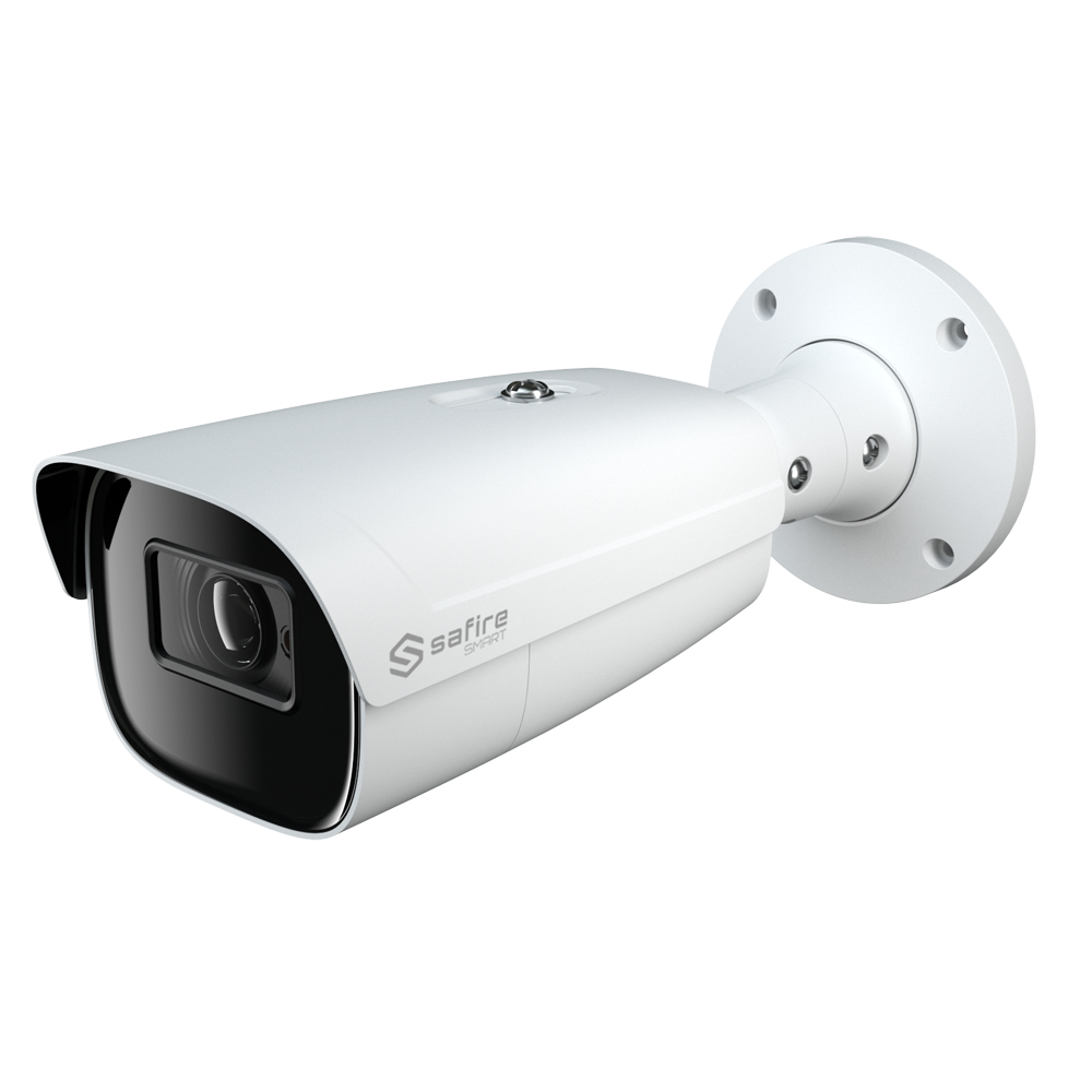 SF-IPB585ZA-6I1 Safire Smart - Telecamera Bullet IP  IA Avanzata -  6 Megapixel - Ottica motorizzata 2.8-12 mm | Audio | IR 70m - IA Avanzata:Perimetro, Volto, Conteggio, Metadati 