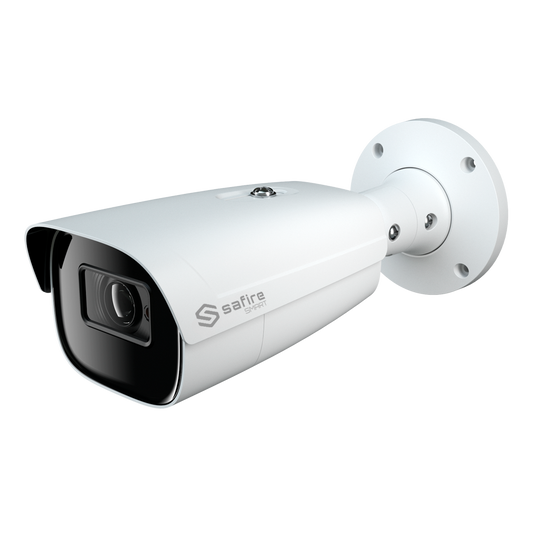 Safire Smart - Telecamera Bullet IP gamma I1 IA Avanzata - Risoluzione 8 Megapixel (3840x2160) - Ottica Motorizzata 2.8-12mm, IR70m | Audio e Allarmi - IA Avanzata:persone, veicoli e veicoli a 2 ruote - Waterproof IP67 | PoE (IEEE802.3af)