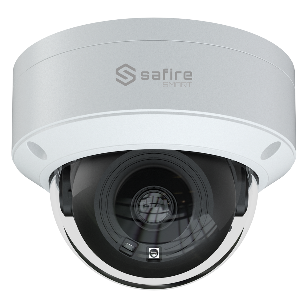 Safire Smart - Telecamera Dome IP gamma B1 economica - Risoluzione 4 Megapixel (2566x1440) - Ottica 2.8 mm | IR 30m - Regole VCA - Waterproof IP67; IK10 | PoE (IEEE802.3af)