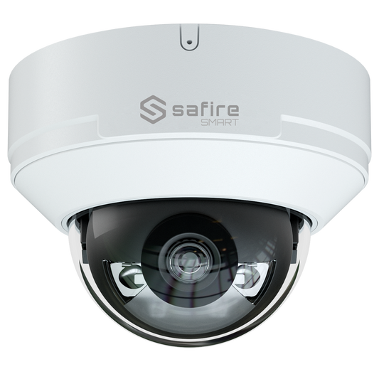 Telecamera Dome IP Safire Smart 4 MP, ottica 2.8 mm, NightColor AI-ISP, audio, LED 30 m