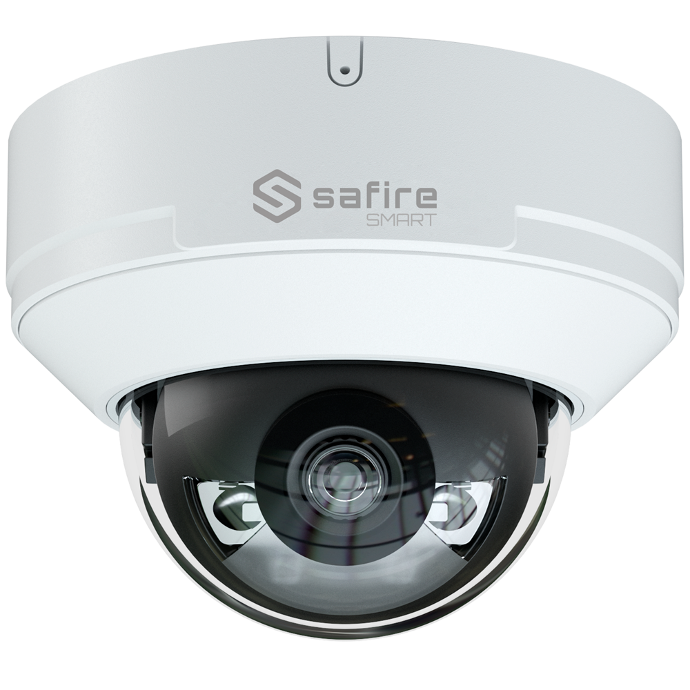 Telecamera Dome IP Safire Smart 4 MP, ottica 2.8 mm, NightColor AI-ISP, audio, LED 30 m