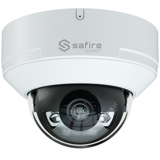 Telecamera Dome IP Safire Smart 4 MP, ottica 2.8 mm, NightColor AI-ISP, audio, LED 30 m