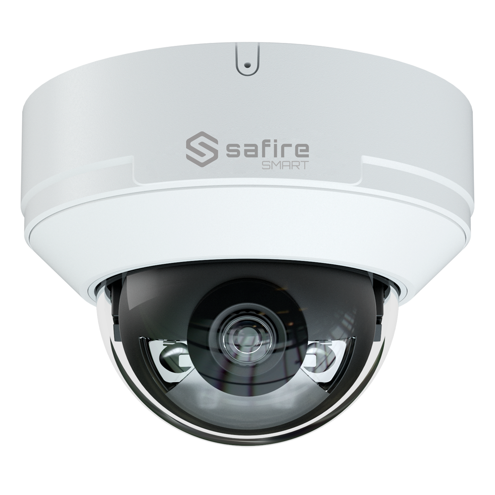 Telecamera Dome IP Safire Smart 6 MP, ottica 2.8 mm, AI, audio