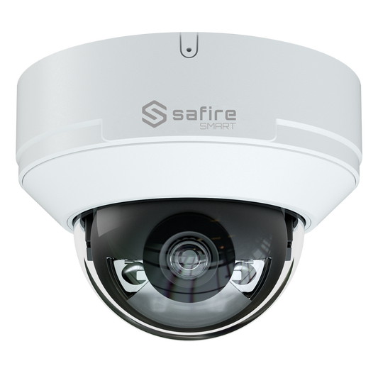 Telecamera Dome IP Safire Smart 6 MP, ottica 2.8 mm, AI, audio