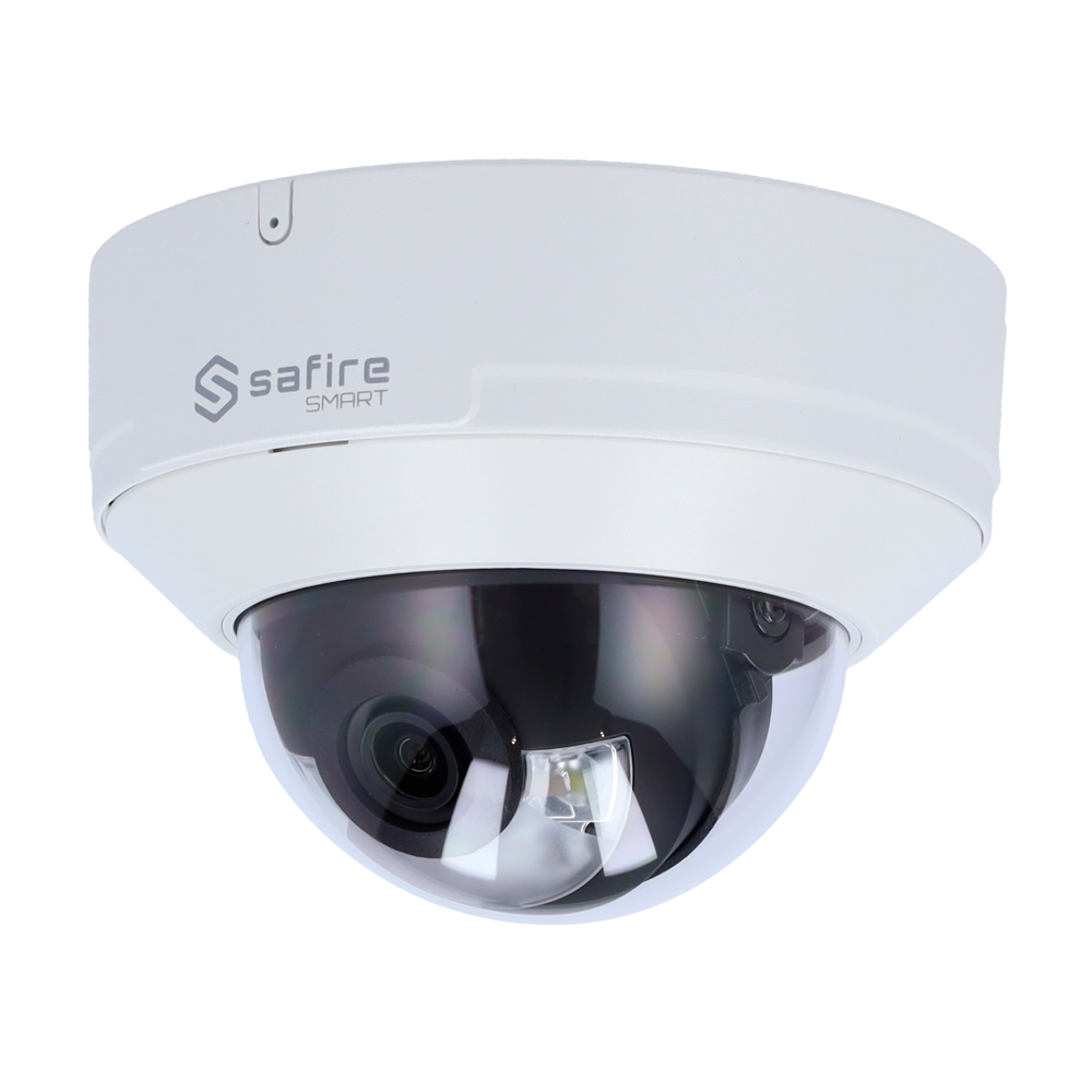 Telecamera Dome IP Safire Smart 6 MP, ottica 2.8 mm, AI, audio, IR 30 m