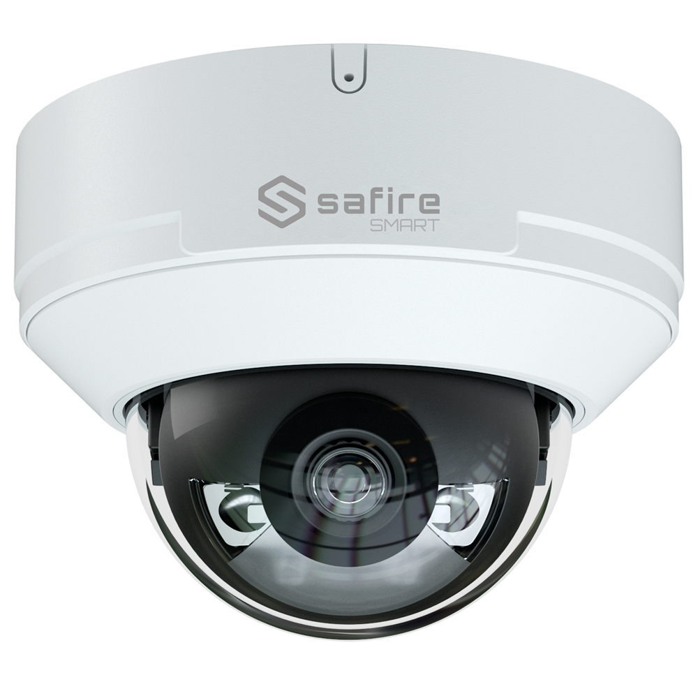 Telecamera Dome IP Safire Smart 8 MP, ottica 2.8 mm, AI, audio