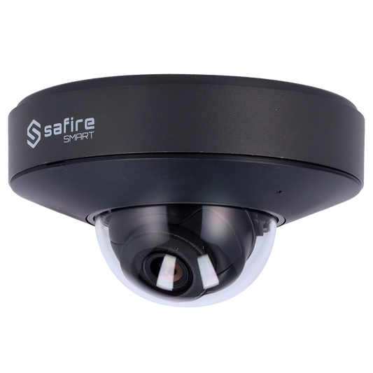 Telecamera Dome IP Safire Smart 4 MP, ottica 2.8 mm, AI, audio, IR 20 m, colore grigio