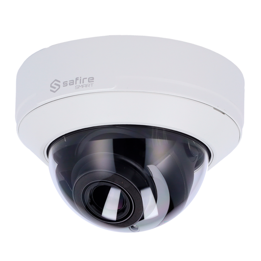 Safire Smart - Telecamera Turret IP gamma I1 IA Avanzata - Risoluzione 4 Megapixel (2592x1520) - Ottica Motorizzata 2.8~12mm | Microfono | IR 50m - IA Avanzata:Perimetro, Volto, Conteggio, Metadati - Waterproof IP67 | PoE (IEEE802.3af)