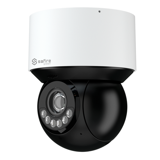 SF-IPSD3004TA-4SB1-DL Safire Smart
 - Telecamera PTZ IP  Intelligenza Artificiale -  4 Megapixel- Zoom ottico 4x | Doppia luce: IR 50m Bianco 30 m - Autotracking, persona e veicolo | Allarmi