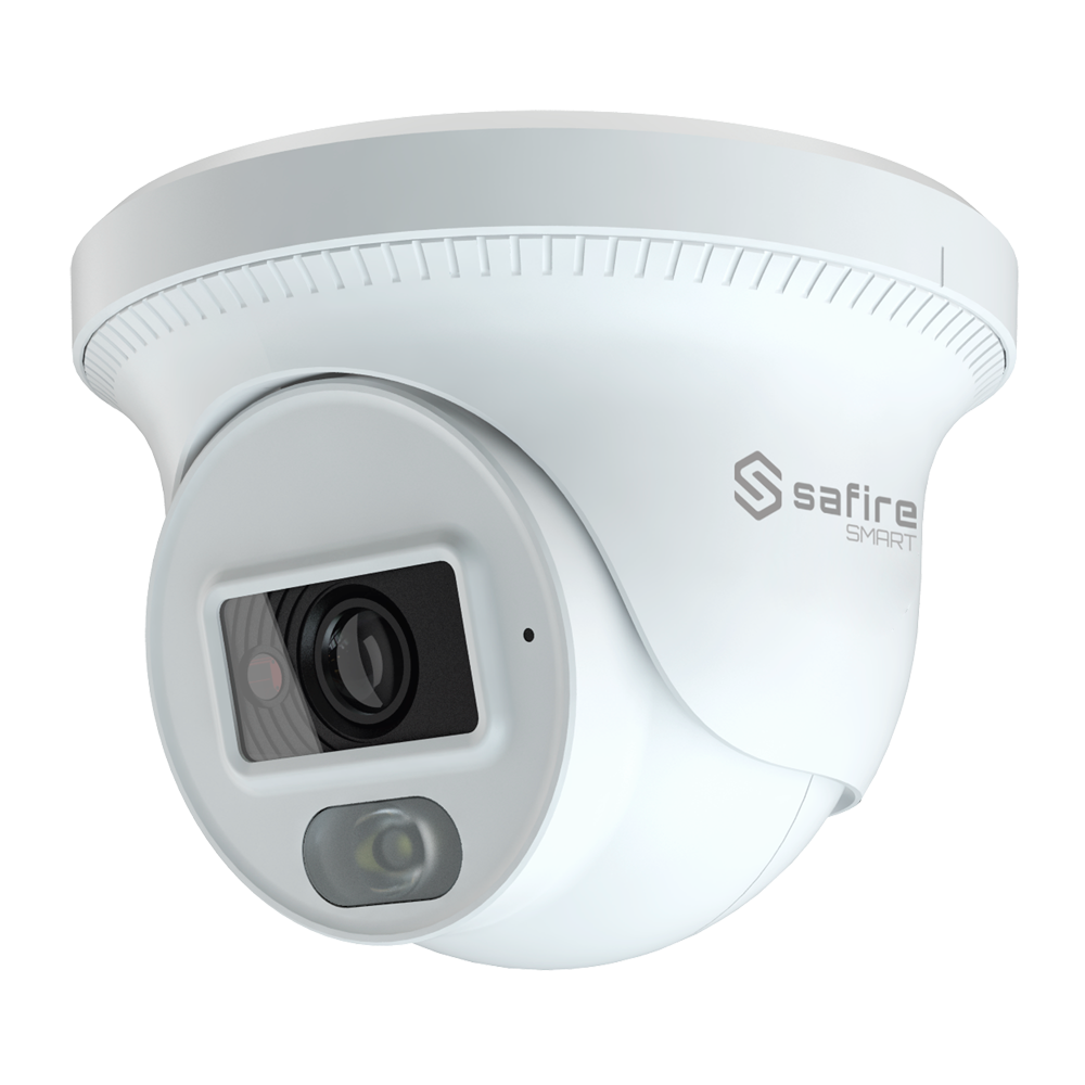 Safire Smart - Telecamera Turret IP gamma B1 Night Color - Risoluzione 2 Megapixel (1920x1080) - Lente 2.8 mm | Mircofono integrato - Led bianco portata 20 m | PoE (IEEE802.3af) - Impermeabilità  IP67