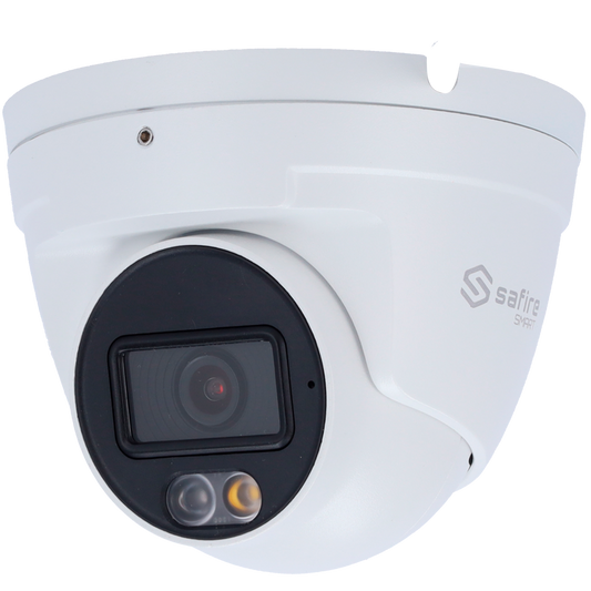 SF-IPT020A-4E1-DL Safire Smart - Telecamera Turret IP gamma E1 Intelligenza Artificiale -  4 Megapixel  - Ottica 2.8 mm | Microfono integrato | DL 30m - IA: Classificazione di persone e veicoli  | P2P