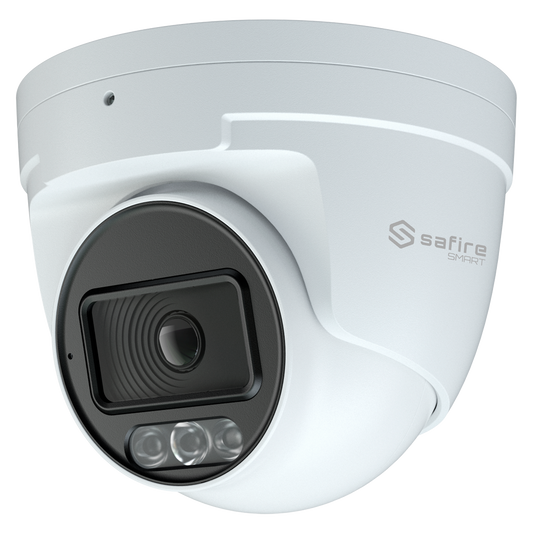 Telecamera Turret IP Safire Smart 4 MP, ottica 2.8 mm, NightColor AI-ISP, audio, LED 30 m