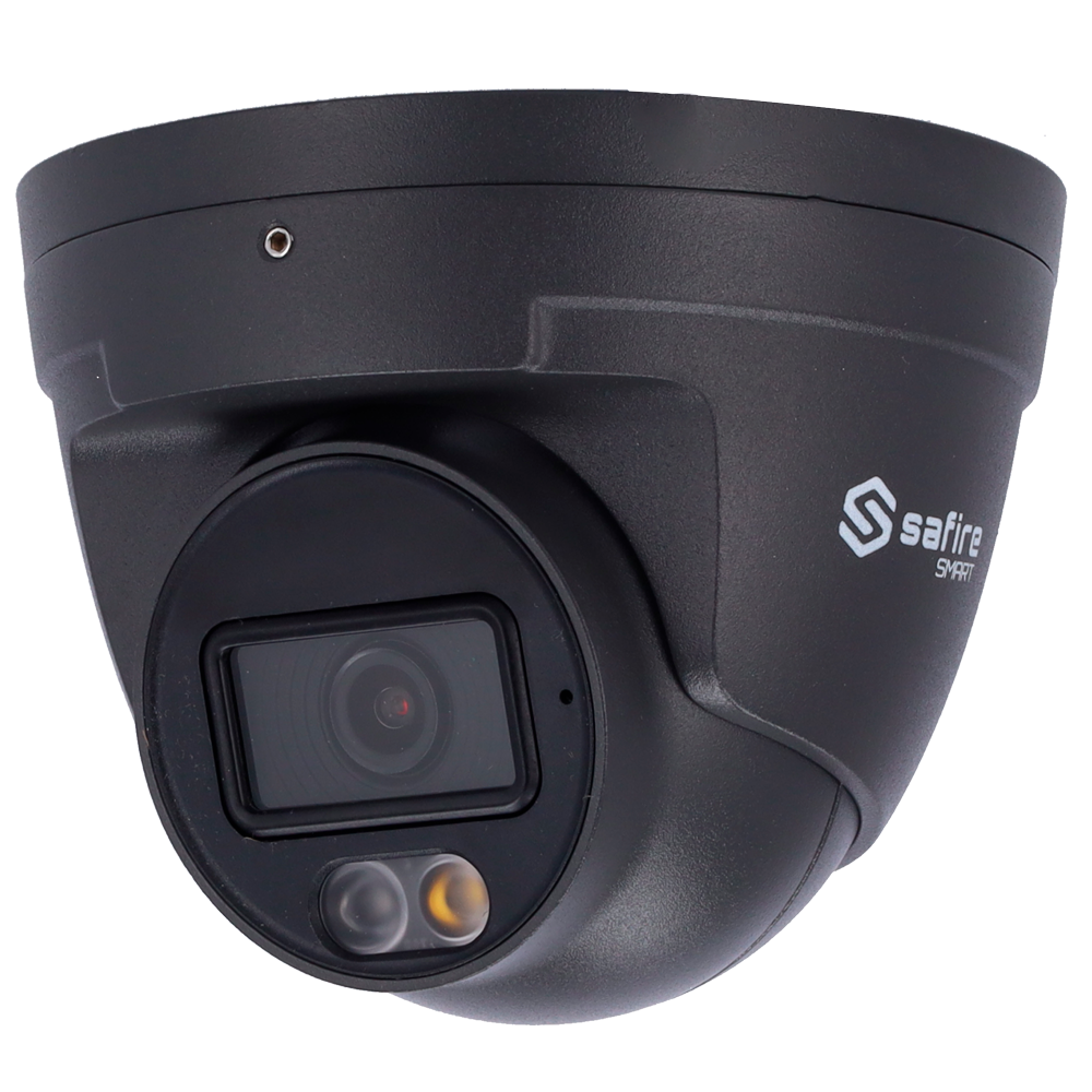 Telecamera Turret IP Safire Smart 4 MP, ottica 2.8 mm, AI, audio, IR 30 m, colore grigio