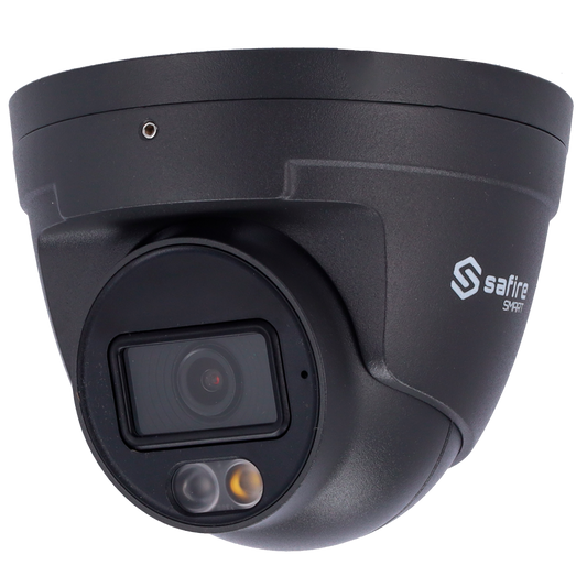 Telecamera Turret IP Safire Smart 4 MP, ottica 2.8 mm, AI, audio, IR 30 m, colore grigio