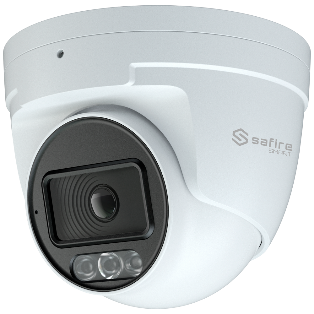 Telecamera Turret IP Safire Smart 4 MP, ottica 2.8 mm, NightColor AI-ISP, audio, LED 30 m