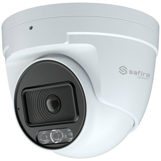 Telecamera Turret IP Safire Smart 4 MP, ottica 2.8 mm, NightColor AI-ISP, audio, LED 30 m