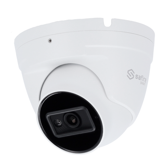 Safire Smart - Telecamera Turret IP gamma I1 IA Avanzata - Risoluzione 4 Megapixel (2592x1520) - Ottica 2.8 mm | Audio; Allarmi | IR 30m - IA Avanzata:Perimetro, Volto, Conteggio, Metadati - Waterproof IP67 | PoE (IEEE802.3af)