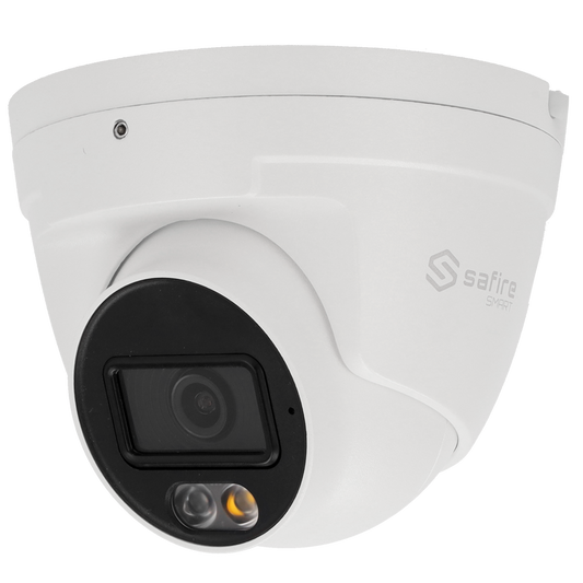 Telecamera Turret IP Safire Smart 6 MP, ottica 2.8 mm, AI, audio