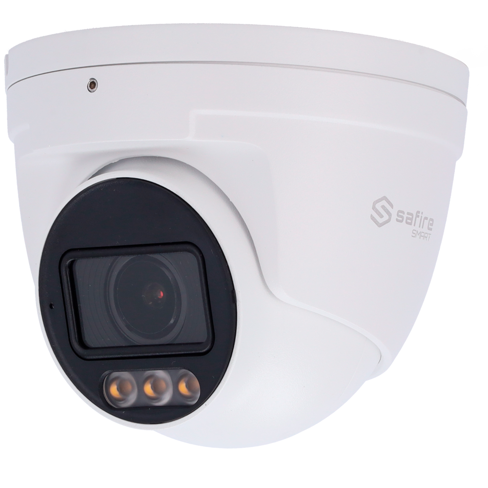Telecamera Turret IP Safire Smart 4 MP, NightColor AI-ISP, audio, LED 30 m