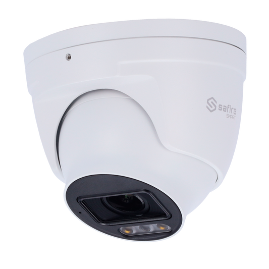 SF-IPT511ZA-6E1-DL Safire Smart - Telecamera Turret IP gamma E1 Intelligenza Artificiale -  6 Megapixel | Audio IN - Ottica 2.8~12mm Motorizzata | IR e Luce Bianca 50m - IA: Classificazione di persone e veicoli 